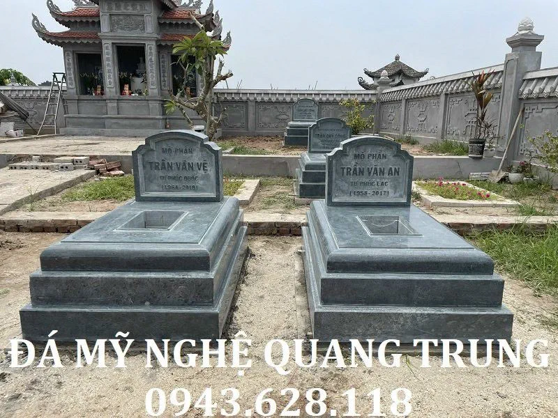 Mộ đá xanh rêu cao cấp tại Nhà máy Lăng mộ đá 192 chuẩn bị lắp đặt tại Hà Nội 6 Mau Mo da xanh reu dep tai Ha Noi