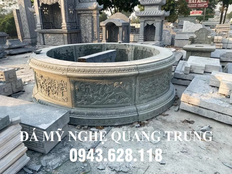 Mẫu Mộ đá tròn mang tính phong thủy và tâm linh sâu sắc.