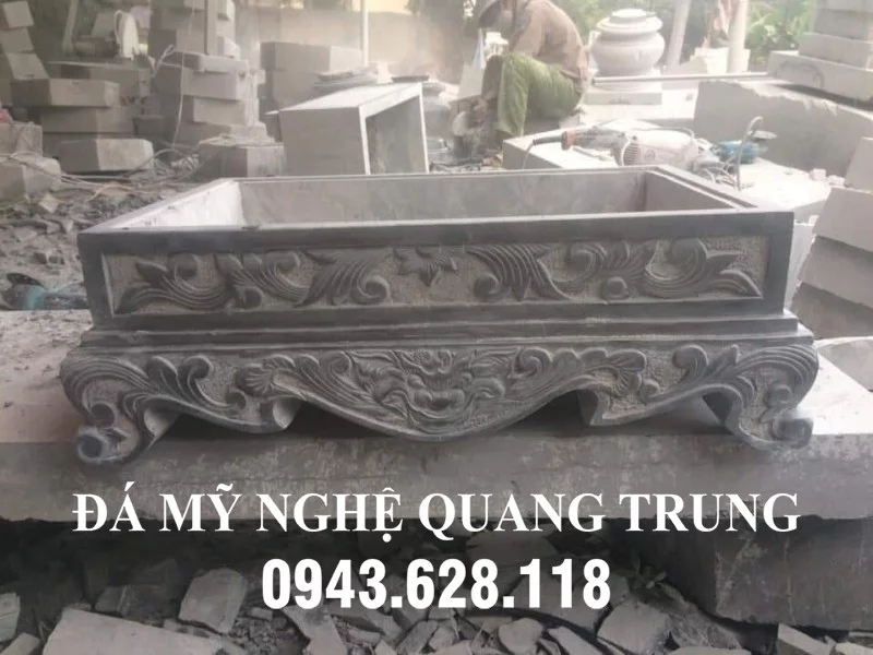 Bể cây cảnh bằng đá tự nhiên nguyên khối đẹp