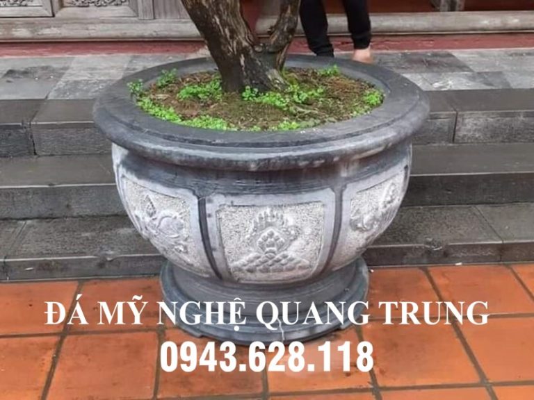 Mẫu Chậu Cây Cảnh bằng đá hình tròn đường kính 90cm