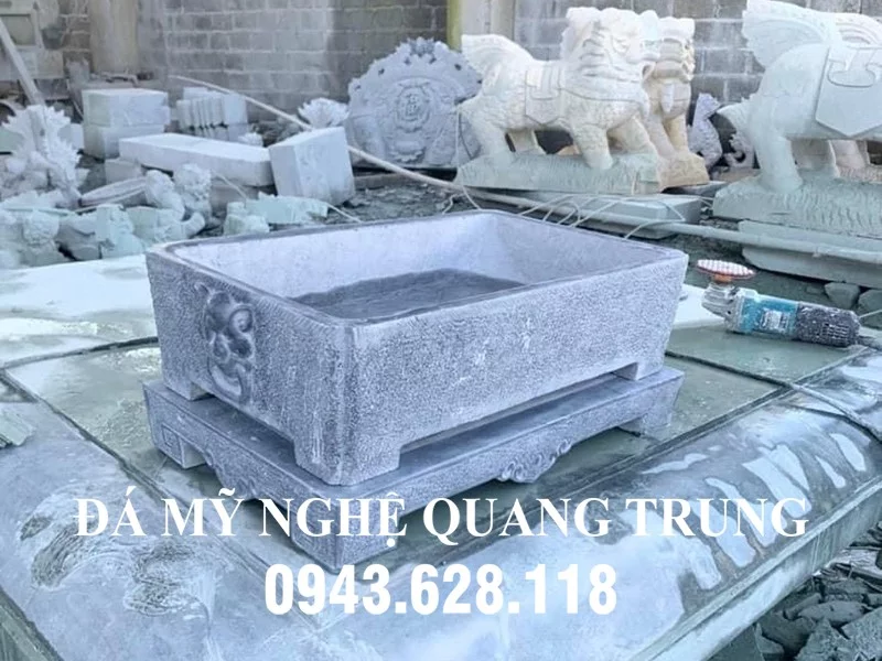 Mẫu Chậu cảnh đá cho cây Bonsai - Đá Mỹ Nghệ Quang Trung Ninh Bình