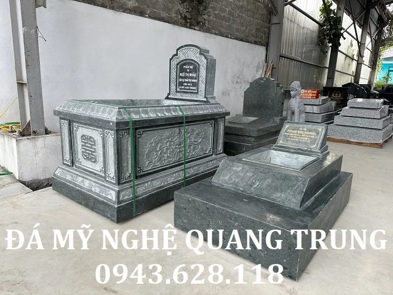 Mẫu Mộ đá đơn xanh rêu đẹp