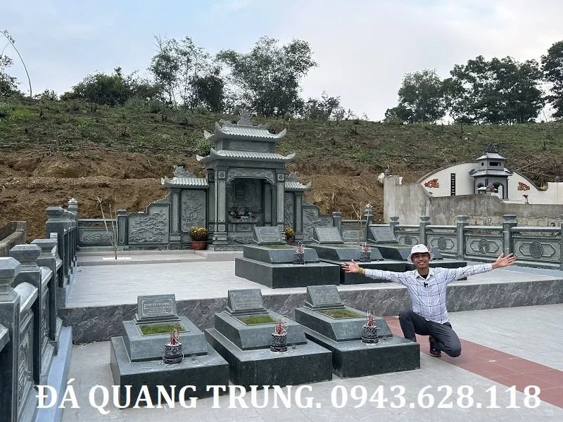 Mẫu lăng mộ đá xanh rêu đẹp tại Quỳ Hợp Nghệ An