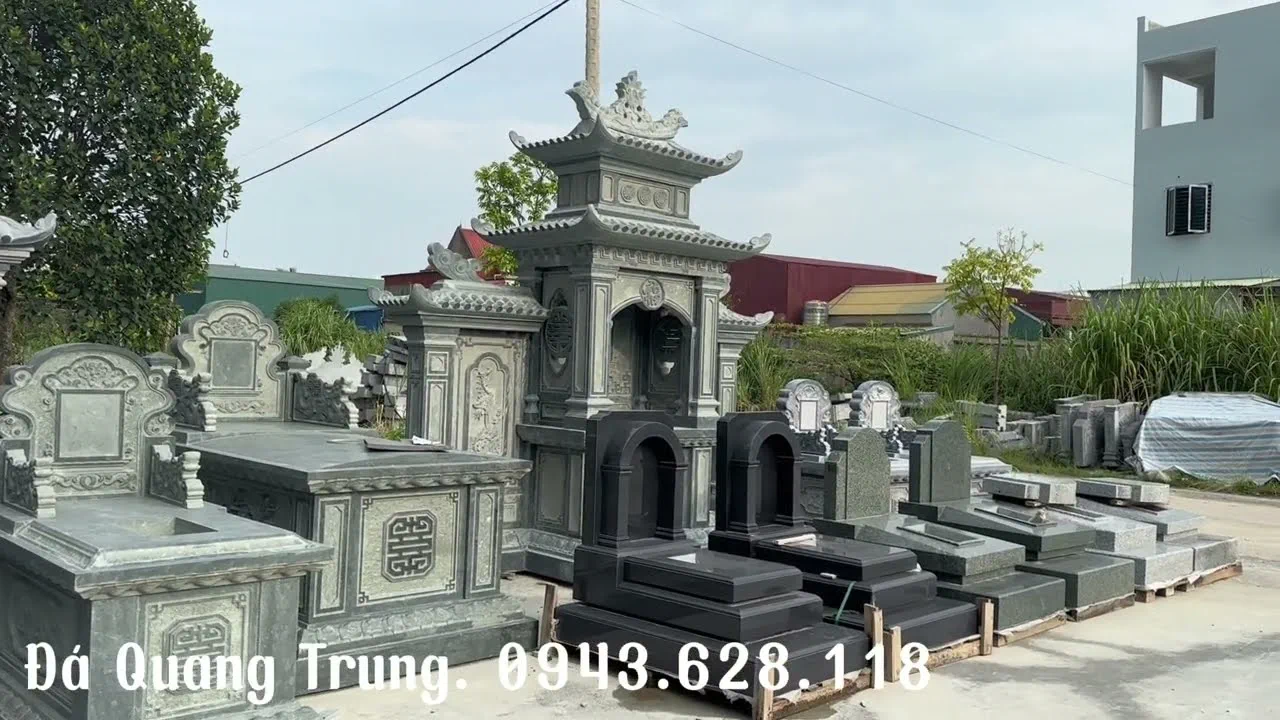 Mộ đá đơn, Mộ đá granite đẹp chất lượng cao của Đá Quang Trung Ninh Bình.