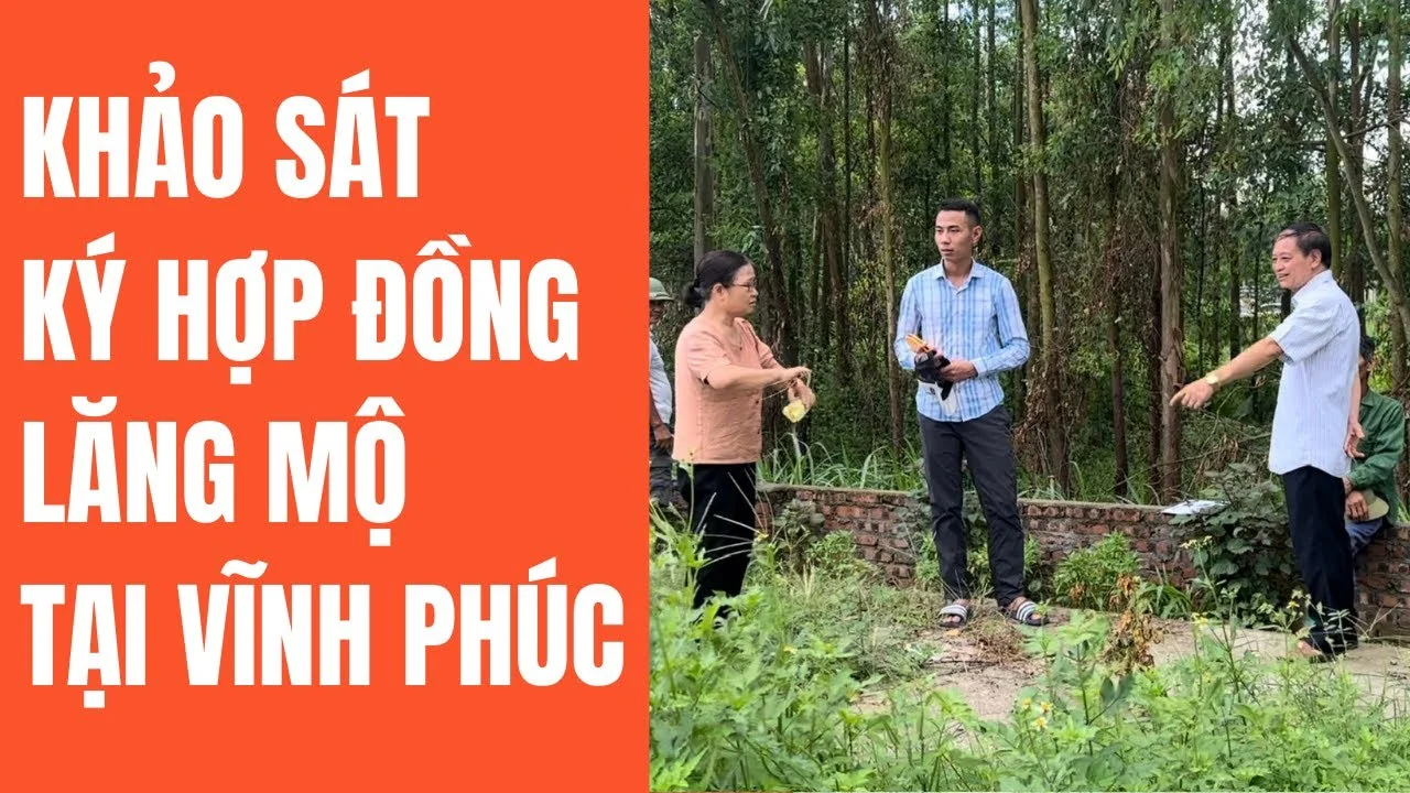 Khảo sát và ký hợp đồng khu Lăng mộ đá tại Tam Dương, Vĩnh Phúc - Đá Mỹ Nghệ Quang Trung Ninh Bình