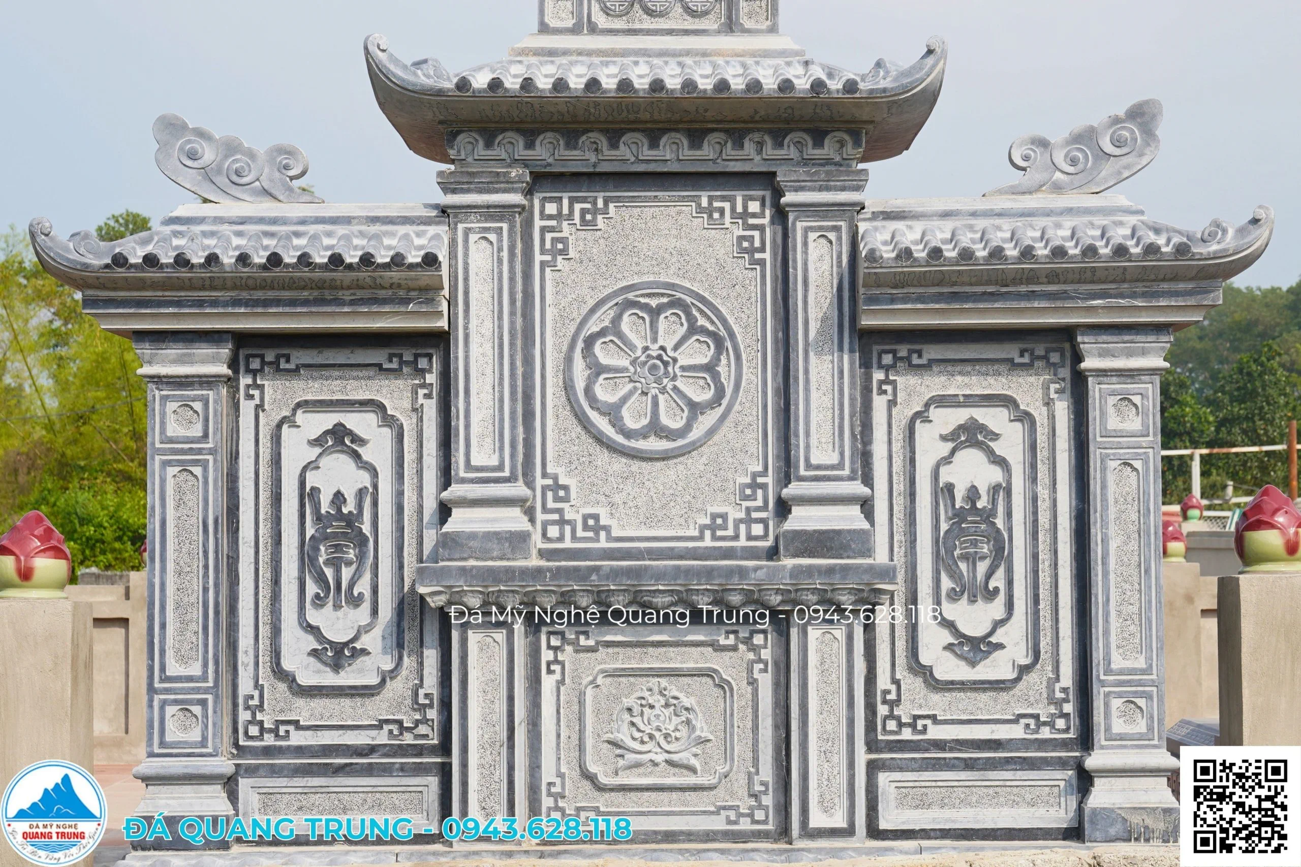 Với Tài Chính Khoảng Hơn 100 Triệu Có Thể Làm Được Khuôn Viên Khu Lăng Mộ Như Thế Nào? - Đá Mỹ Nghệ Quang Trung Ninh Bình
