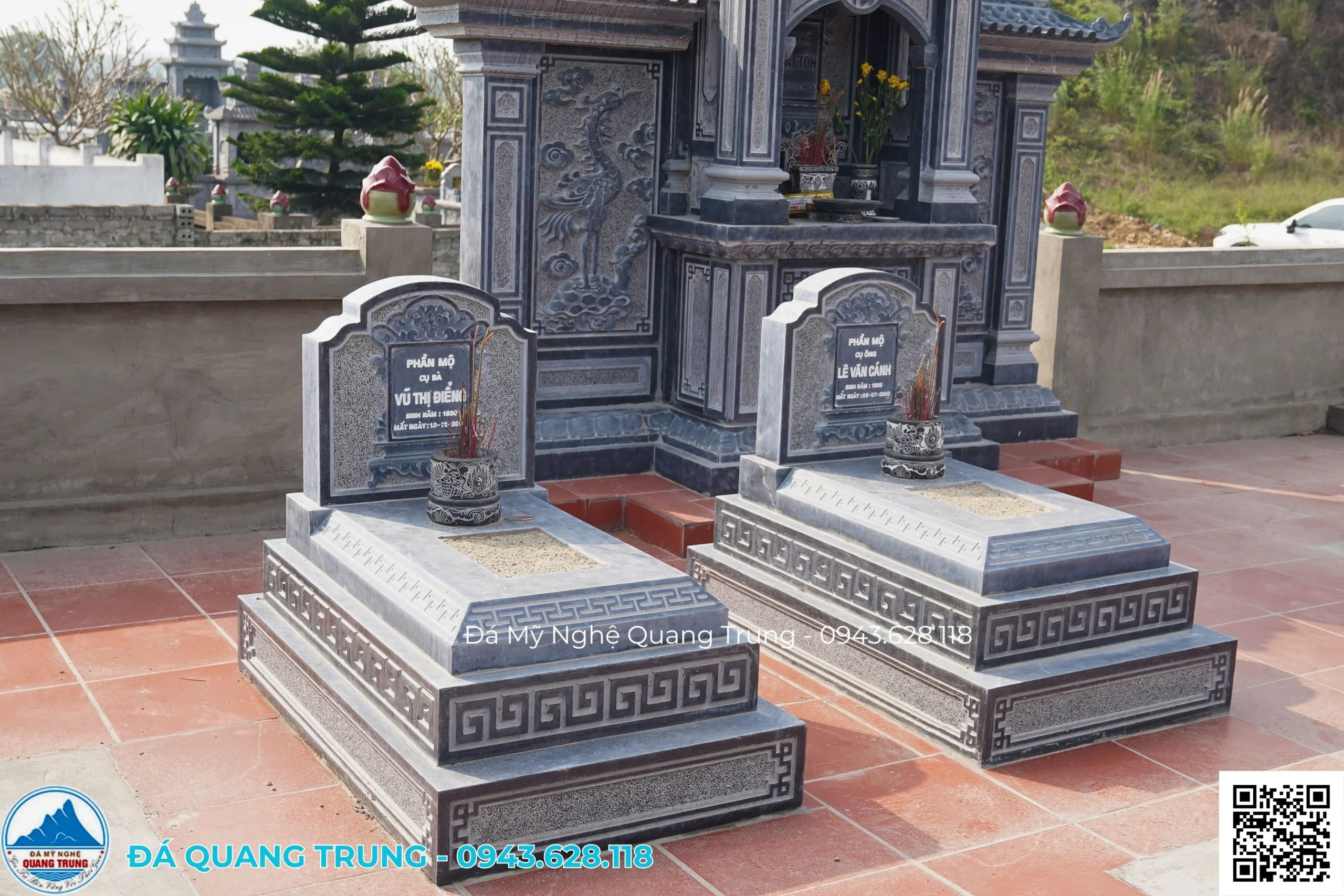 Với Tài Chính Khoảng Hơn 100 Triệu Có Thể Làm Được Khuôn Viên Khu Lăng Mộ Như Thế Nào? - Đá Mỹ Nghệ Quang Trung Ninh Bình