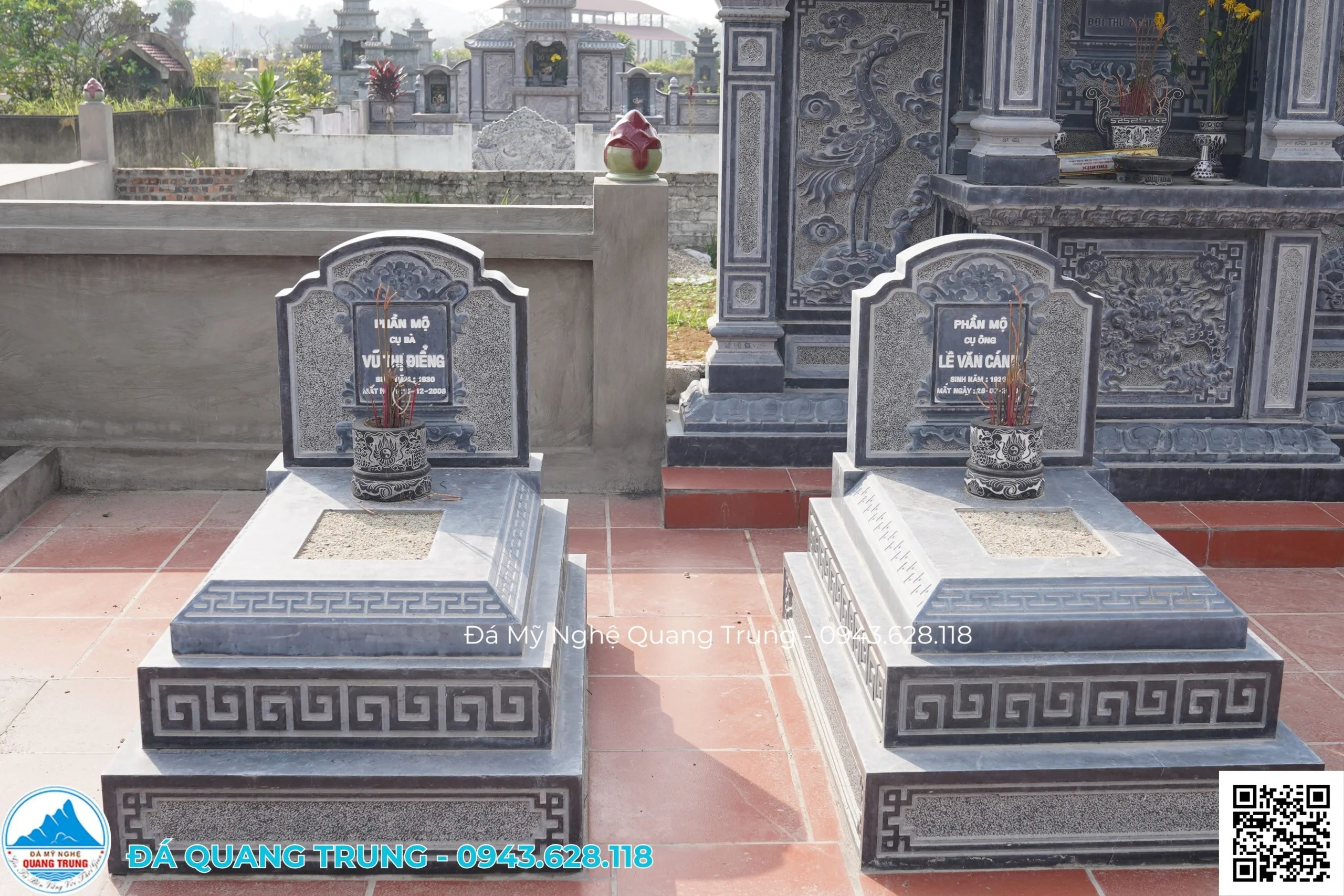 Với Tài Chính Khoảng Hơn 100 Triệu Có Thể Làm Được Khuôn Viên Khu Lăng Mộ Như Thế Nào? - Đá Mỹ Nghệ Quang Trung Ninh Bình