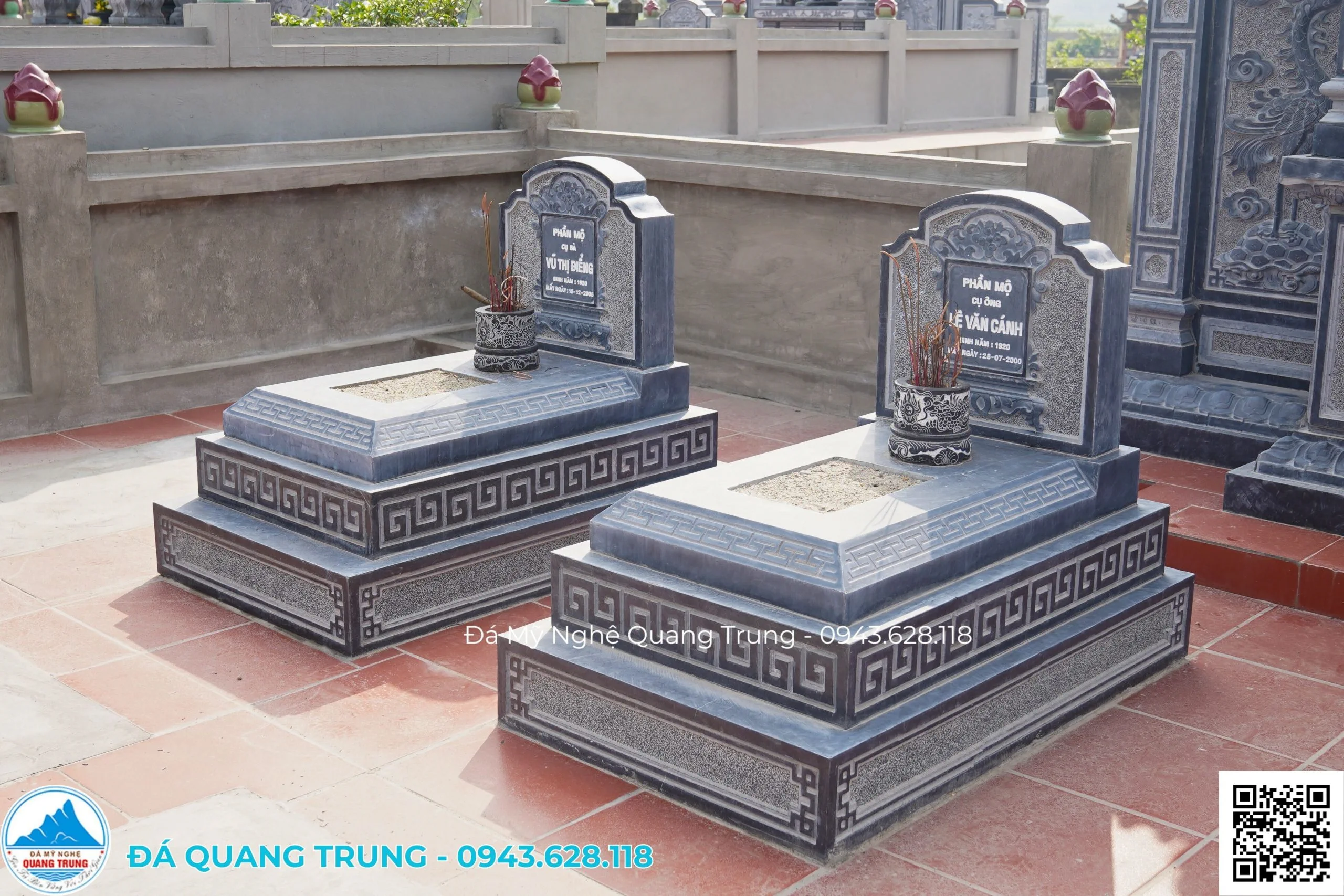 Với Tài Chính Khoảng Hơn 100 Triệu Có Thể Làm Được Khuôn Viên Khu Lăng Mộ Như Thế Nào? - Đá Mỹ Nghệ Quang Trung Ninh Bình