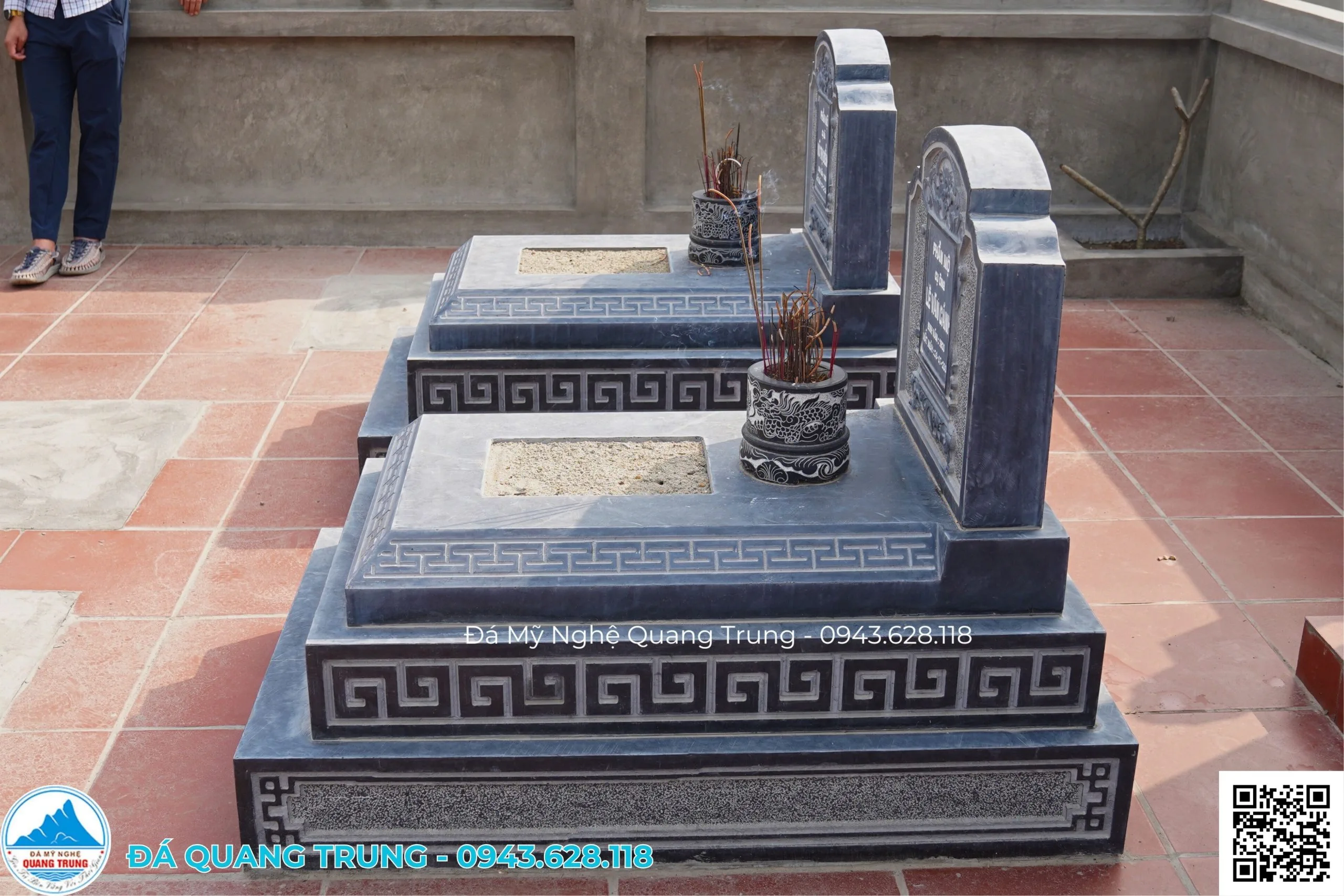Với Tài Chính Khoảng Hơn 100 Triệu Có Thể Làm Được Khuôn Viên Khu Lăng Mộ Như Thế Nào? - Đá Mỹ Nghệ Quang Trung Ninh Bình