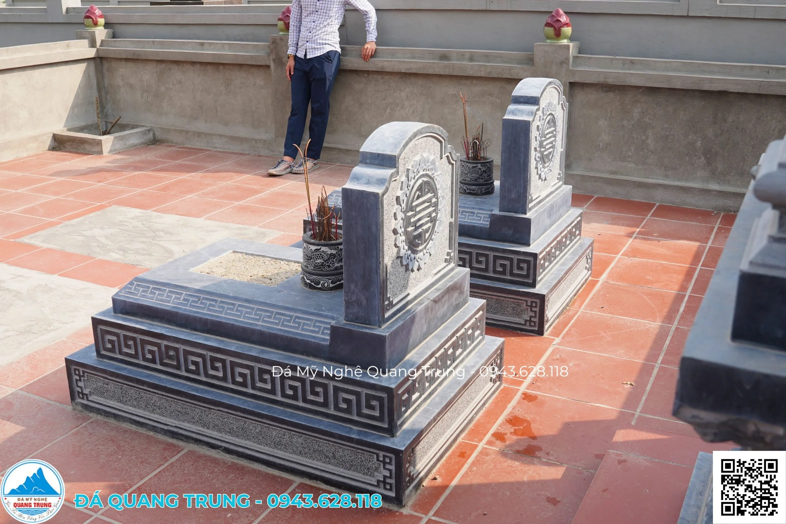 Với Tài Chính Khoảng Hơn 100 Triệu Có Thể Làm Được Khuôn Viên Khu Lăng Mộ Như Thế Nào? - Đá Mỹ Nghệ Quang Trung Ninh Bình