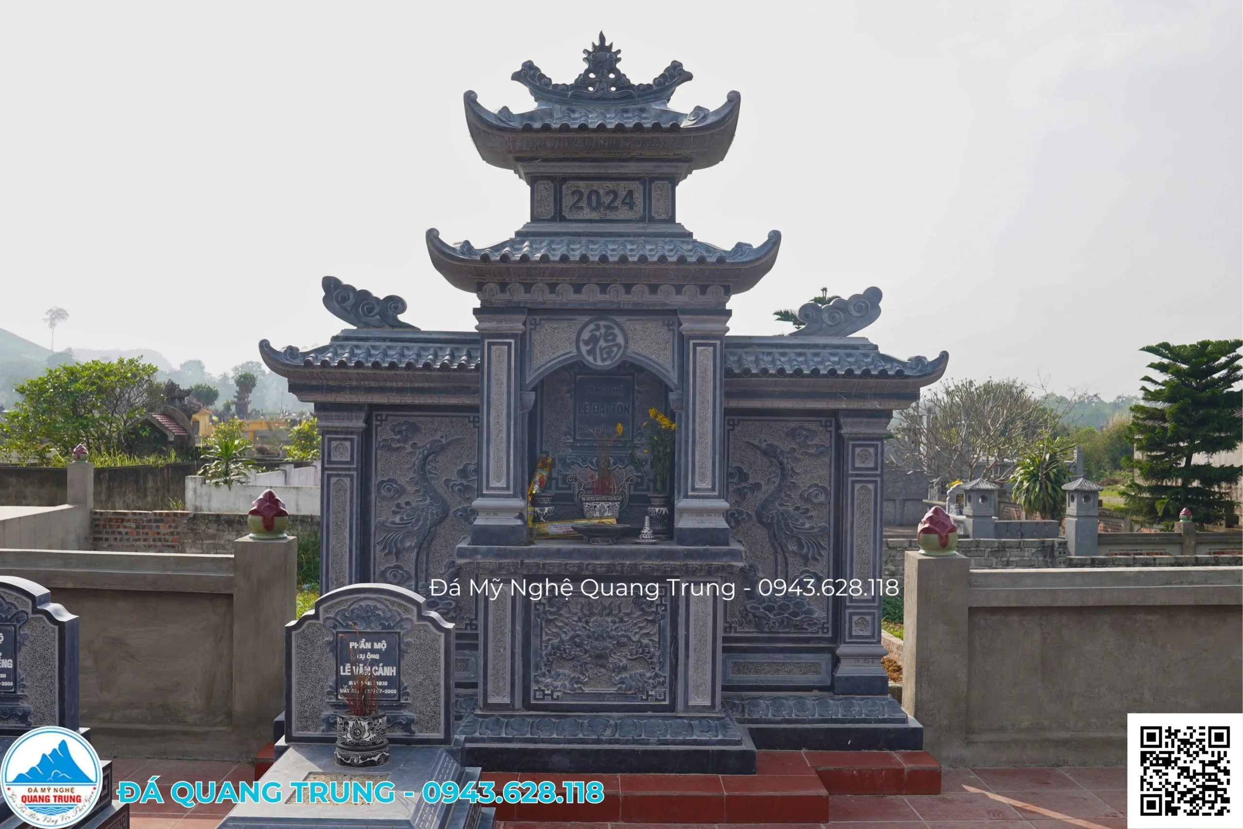 Với Tài Chính Khoảng Hơn 100 Triệu Có Thể Làm Được Khuôn Viên Khu Lăng Mộ Như Thế Nào? - Đá Mỹ Nghệ Quang Trung Ninh Bình